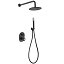 Conjunto de ducha empotrado monomando Olimpo negro mate de Imex